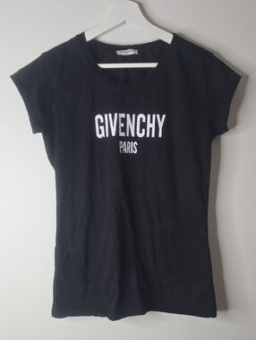 Givenchy Paris Distressed Black Logo Tee